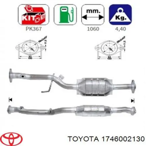  Toyota 1746002130 preço, a partir de 940,46 USD