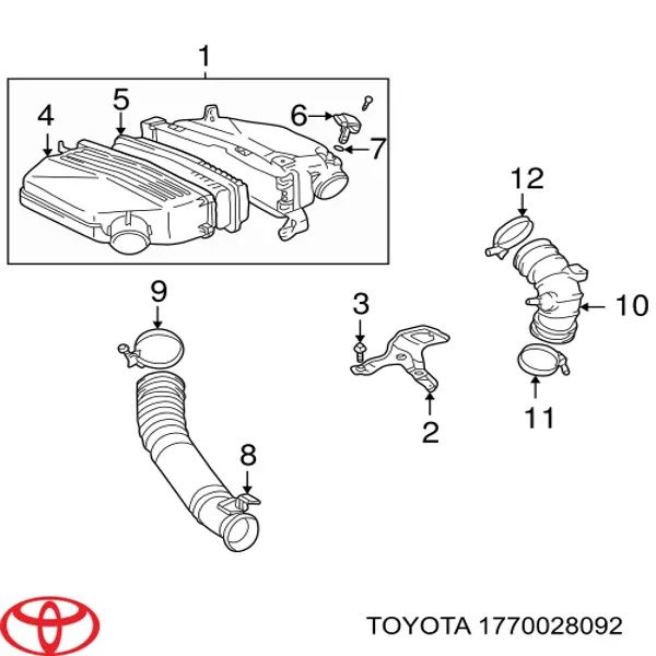 Compre 1770028092 Toyota Caixa de filtro de ar