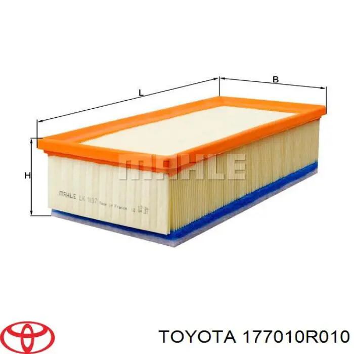 177010R010 Toyota Caixa de filtro de ar, parte inferior