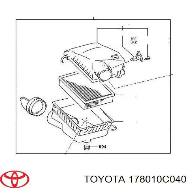Filtro de ar Toyota 178010C040 preço, a partir de 11,37 USD