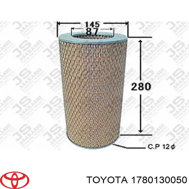 Filtro de ar 1780130050 Toyota