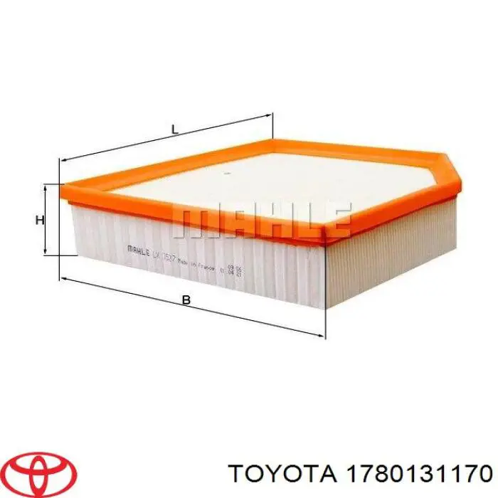 Filtro de ar Toyota 1780131170 preço, a partir de 19,88 USD