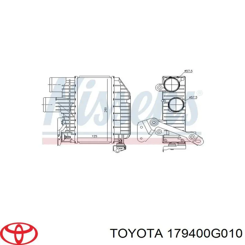 179400G010 Toyota Radiador de intercooler