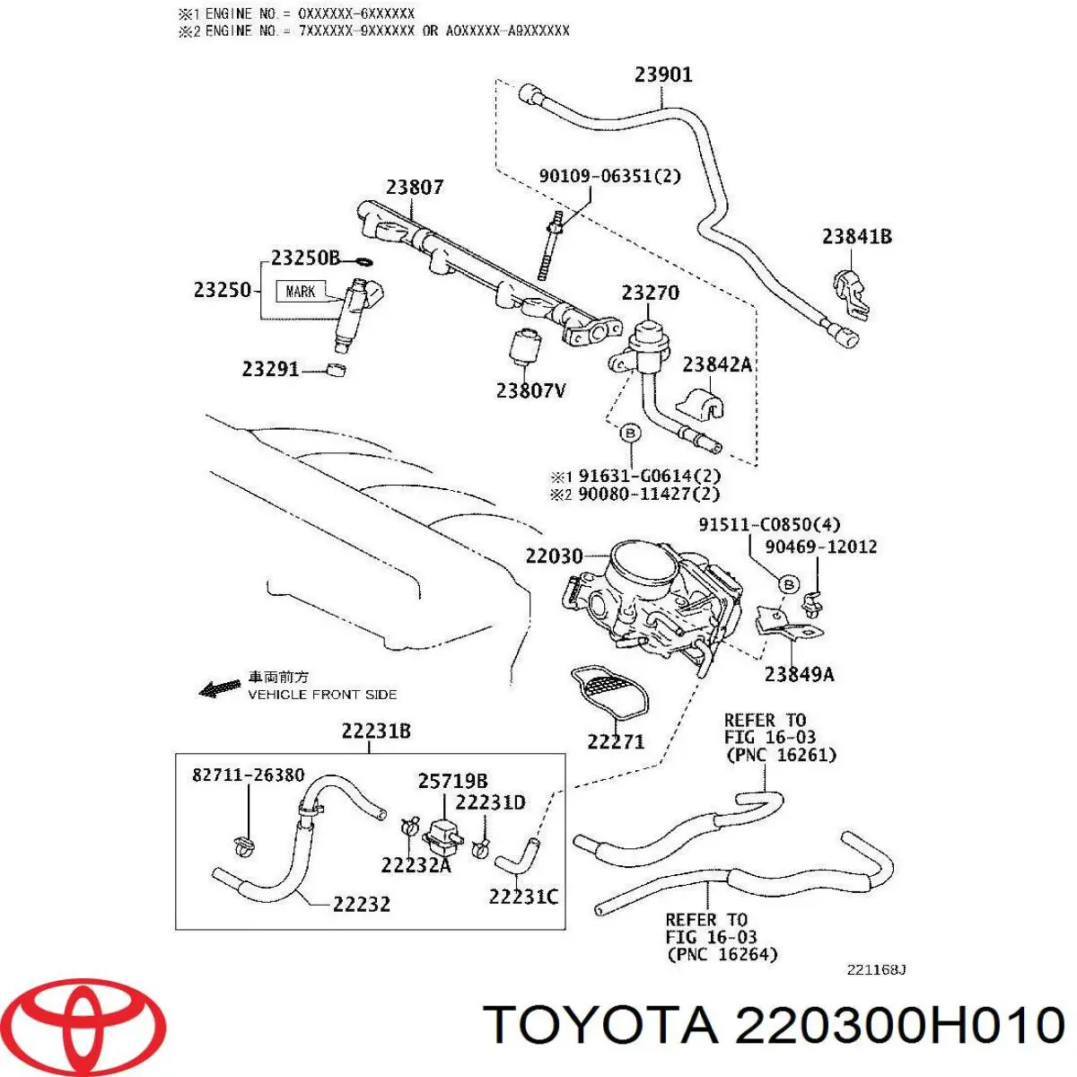 Válvula de borboleta montada Toyota 220300H010 preço, a partir de 1969,37 USD