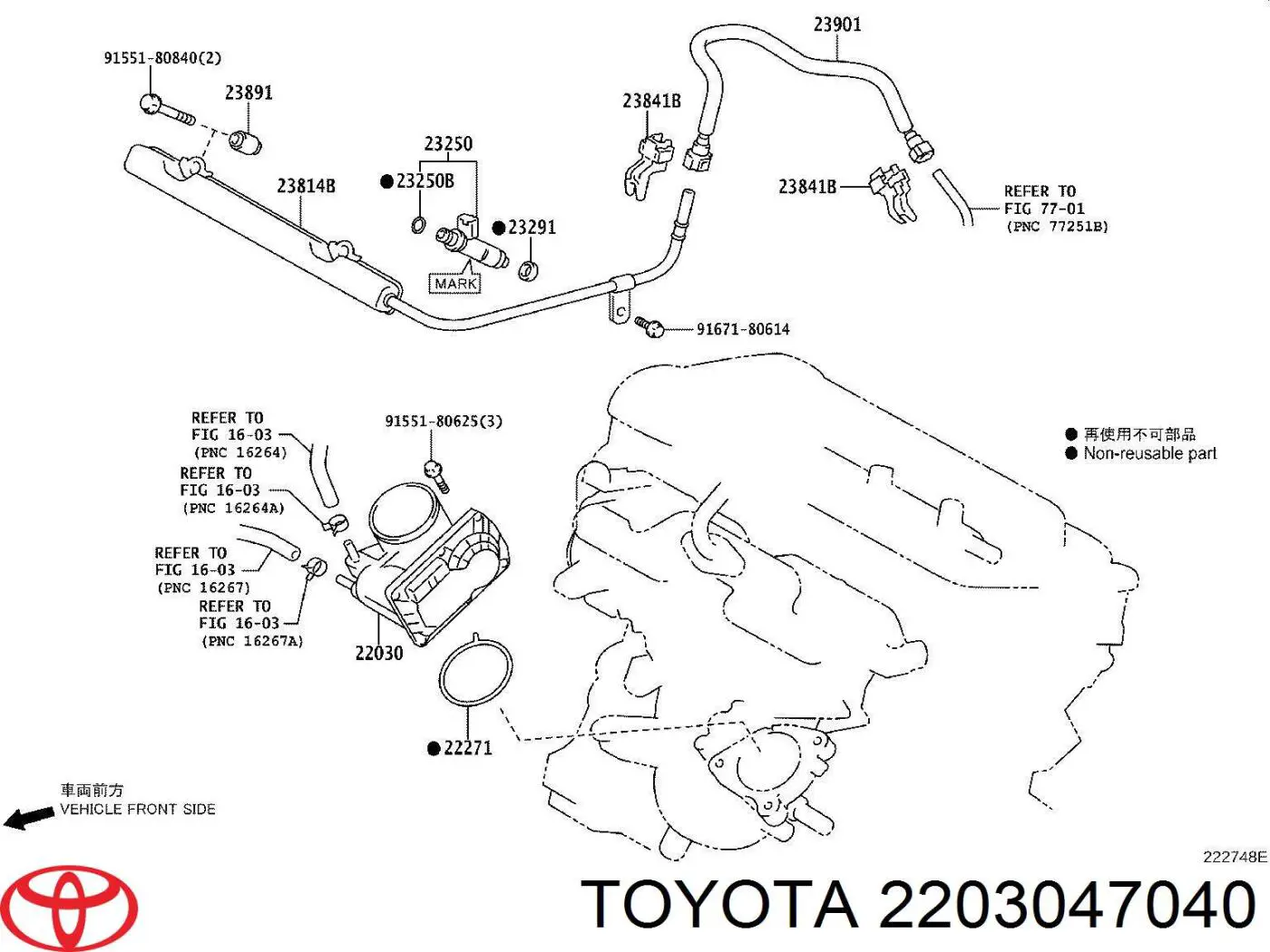 Válvula de borboleta montada Toyota 2203047040 preço, a partir de 103,29 USD
