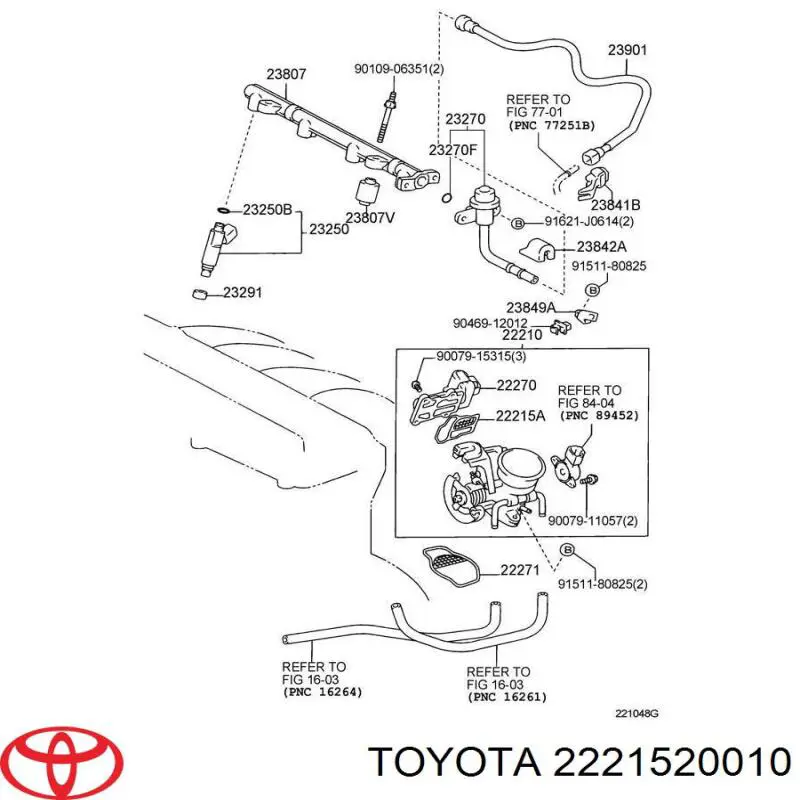 Vedante de válvula (de regulador) de marcha a vácuo Toyota 2221520010 preço, a partir de 6,12 USD