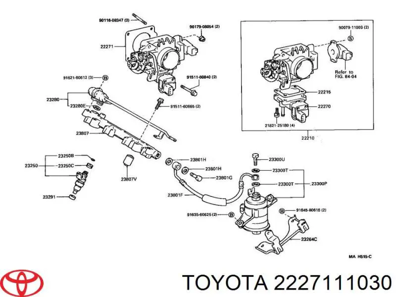 Vedante da válvula de borboleta para Toyota Corolla  E11