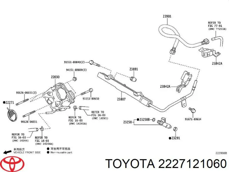 Vedante da válvula de borboleta Toyota 2227121060 preço, a partir de 6,28 USD