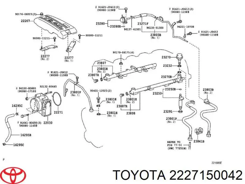 Vedante da válvula de borboleta Toyota 2227150040 preço, a partir de 27,72 USD