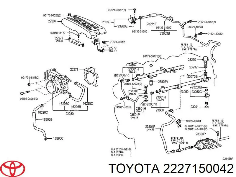 Compre 2227150040 Toyota Vedante da válvula de borboleta