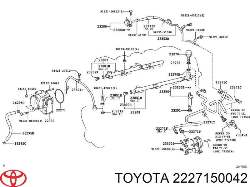 Compre 2227150042 Toyota Vedante da válvula de borboleta