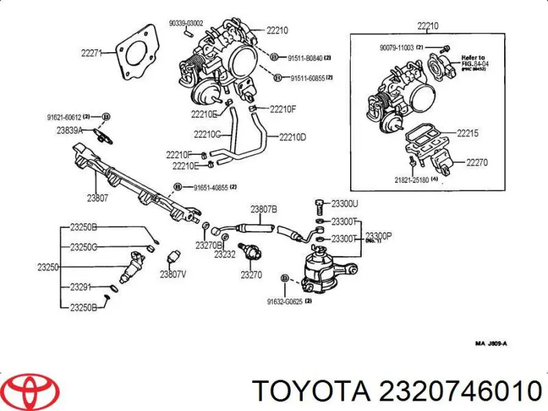 Regulador de pressão de combustível na régua de injectores Toyota 2320746010 preço, a partir de 88,05 USD