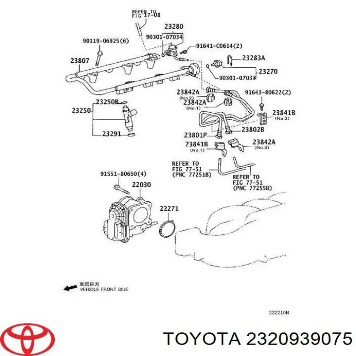Compre 2325031010 Toyota Injetor de injeção de combustível