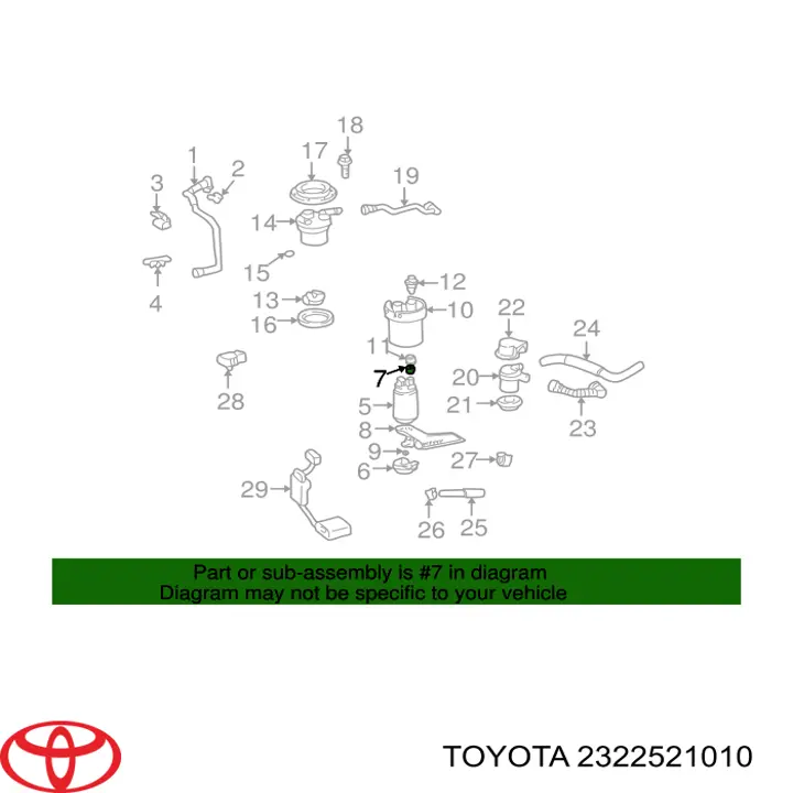 Compactador da bomba de combustível Toyota 2322521010 preço, a partir de 3,70 USD
