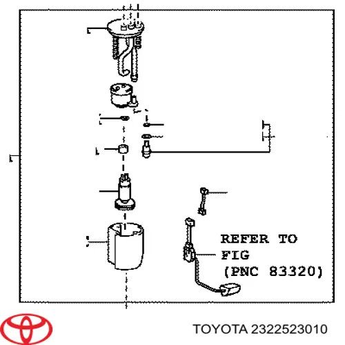 Compactador da bomba de combustível Toyota 2322523010 preço, a partir de 3,69 USD
