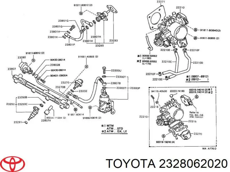 Regulador de pressão de combustível na régua de injectores Toyota 2328062020 preço, a partir de 150,94 USD