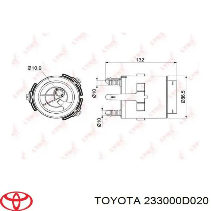 Compre 233000D020 Toyota Filtro de combustível
