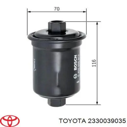 Compre 2330039035 Toyota Filtro de combustível