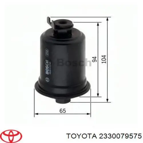 Filtro de combustível 2330079575 Toyota