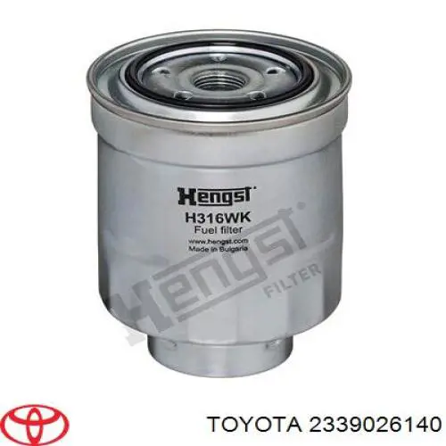 Filtro de combustível Toyota 2339026140 preço, a partir de 12,84 USD