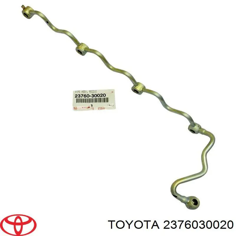 2376030020 Toyota Tubo de combustível, inverso desde os injetores