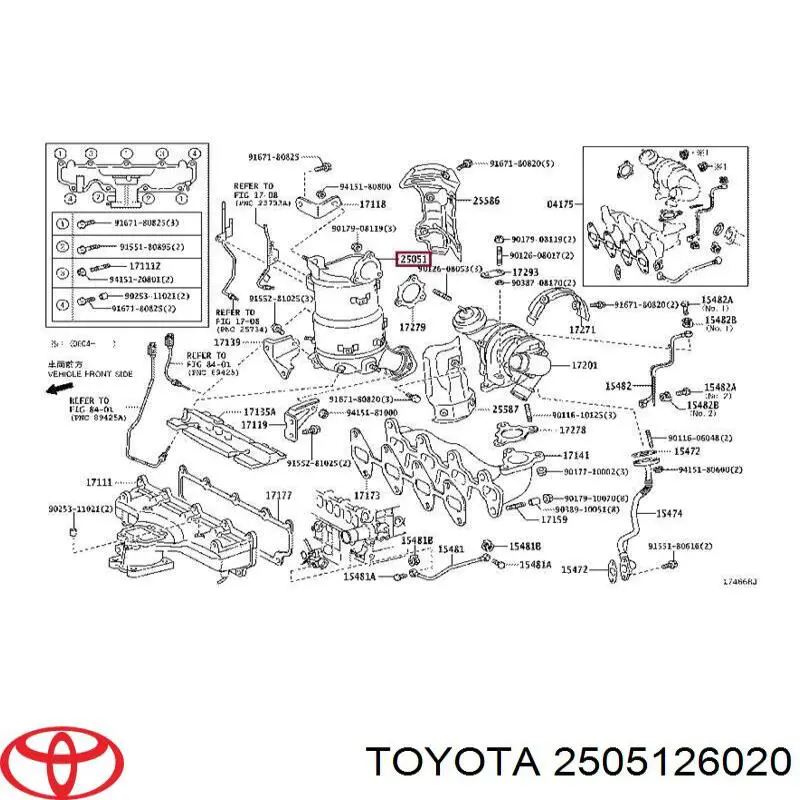Convertidor - catalisador Toyota 2505126020 preço, a partir de 850,93 USD