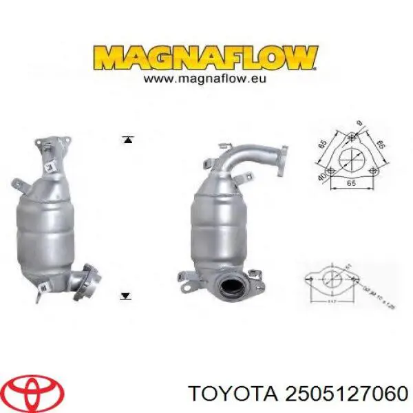 Compre 2505127060 Toyota Convertidor - catalisador