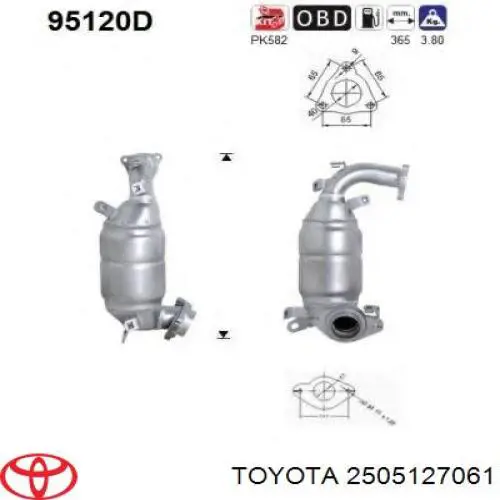 Compre 2505127061 Toyota Convertidor - catalisador