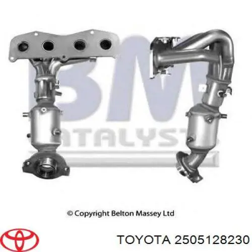 Convertidor - catalisador 2505128230 Toyota