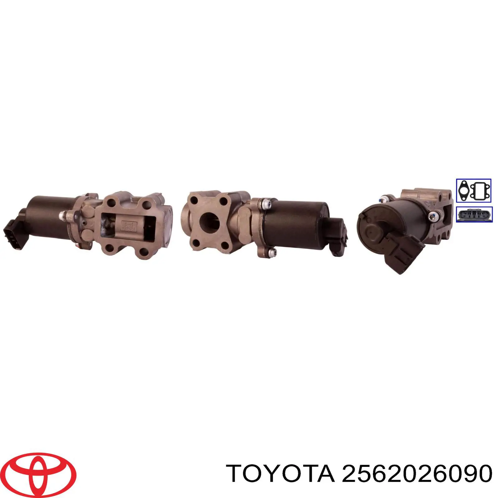 Compre 2562026090 Toyota Válvula EGR de recirculação dos gases