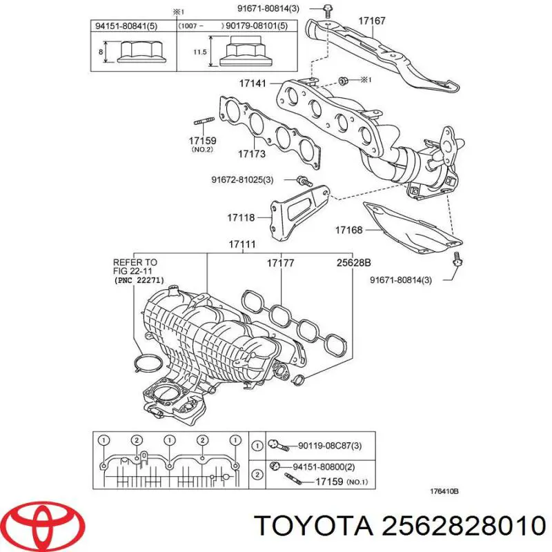 Vedante de tubo coletor de admissão Toyota 2562828010 preço, a partir de 3,53 USD