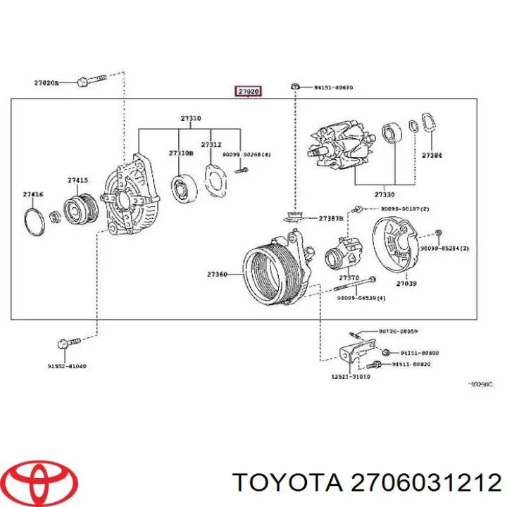 Compre 2706031062 Toyota Gerador