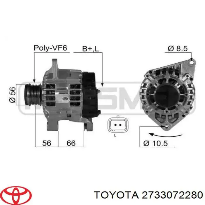 2733074550 Toyota Induzido (rotor) do gerador