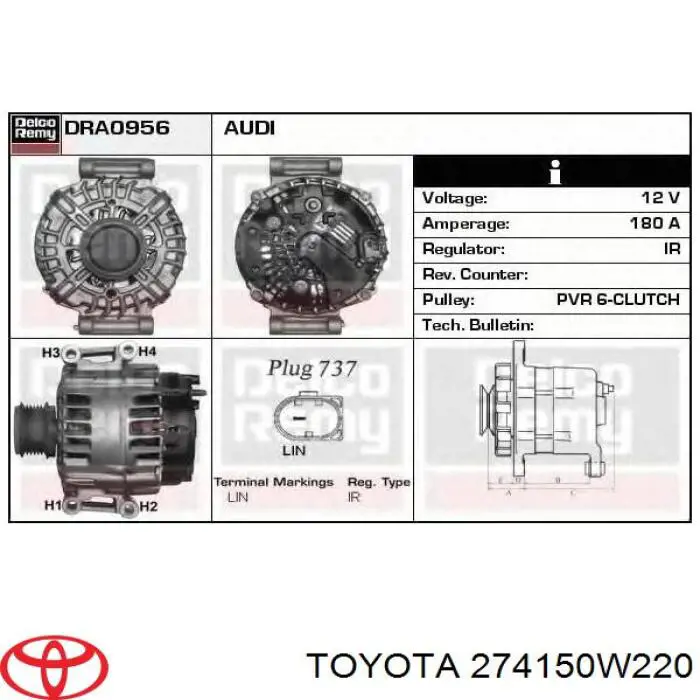 Compre 274150W030 Toyota Polia do gerador