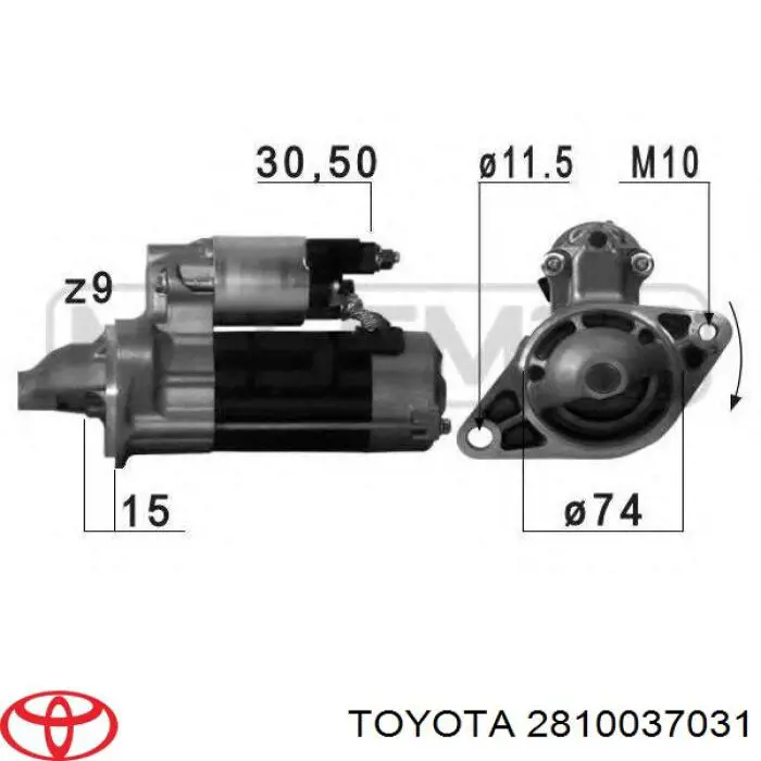Compre 2810037031 Toyota Motor de arranco