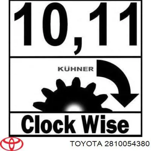 Motor de arranco 2810054380 Toyota