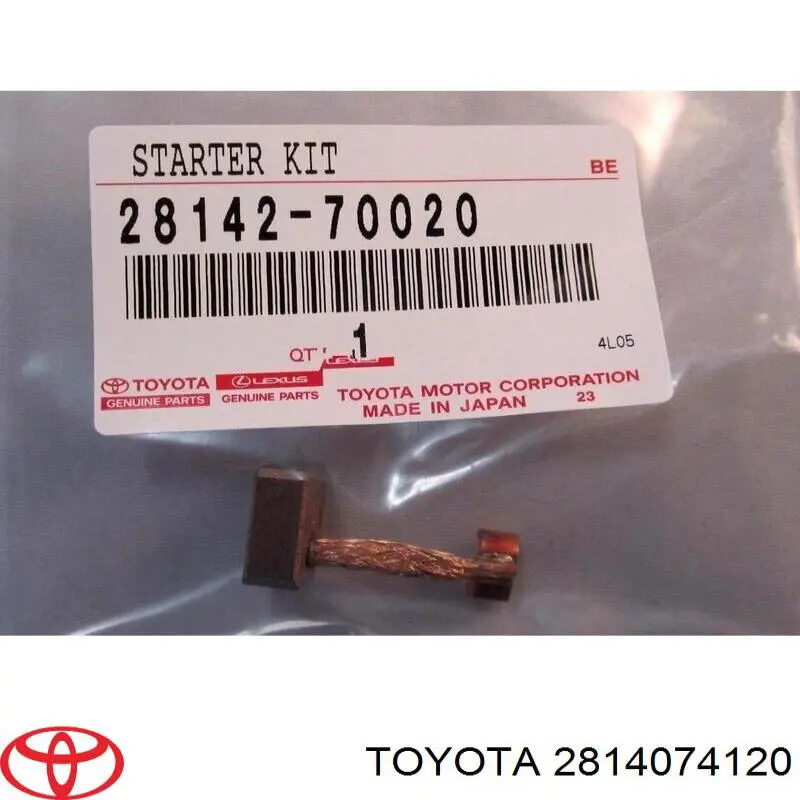 2814074120 Toyota Escova do motor de arranco
