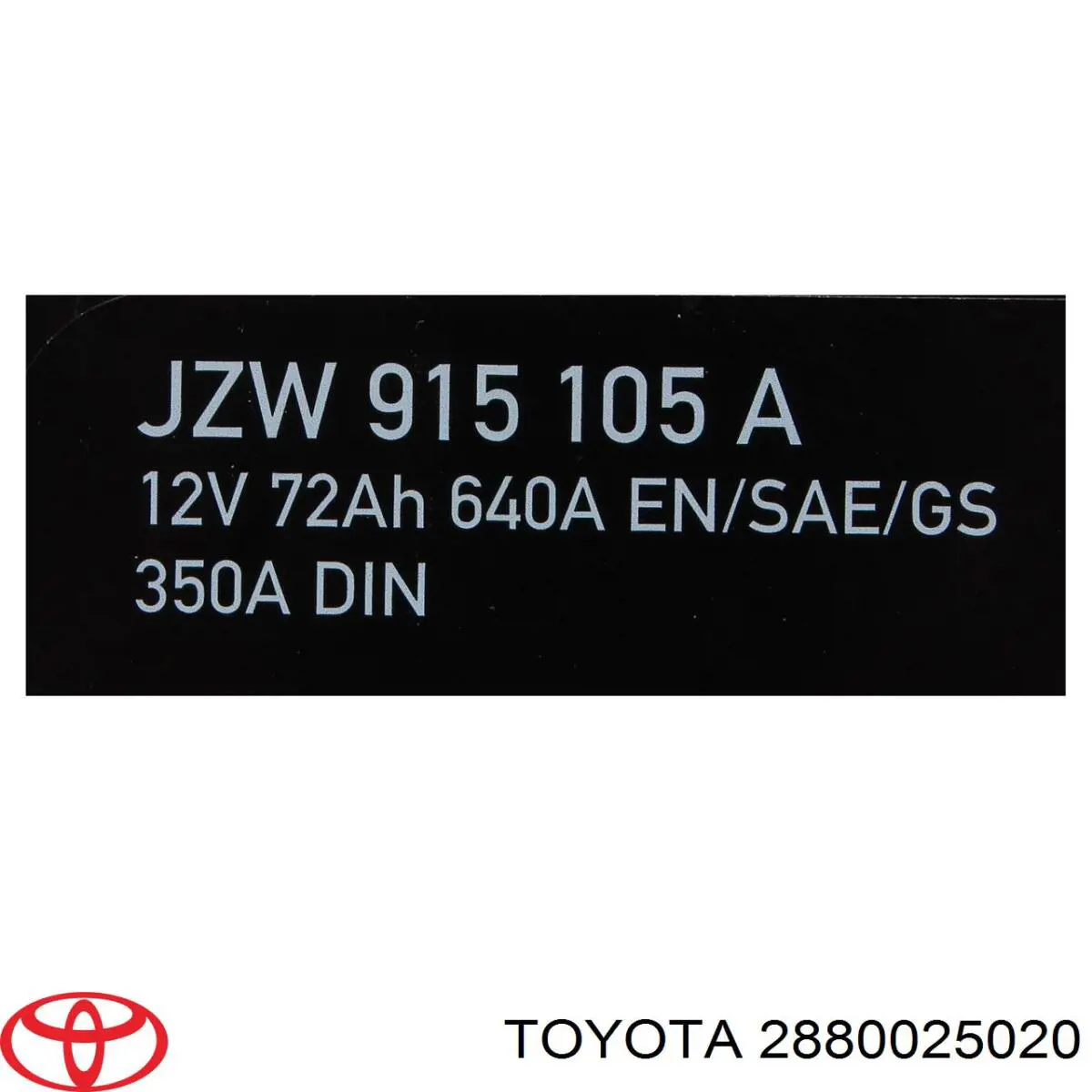 Compre 2880025020 Toyota Bateria recarregável (PILHA)