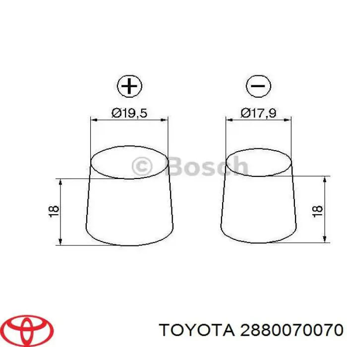 Compre 2880070070 Toyota Bateria recarregável (PILHA)