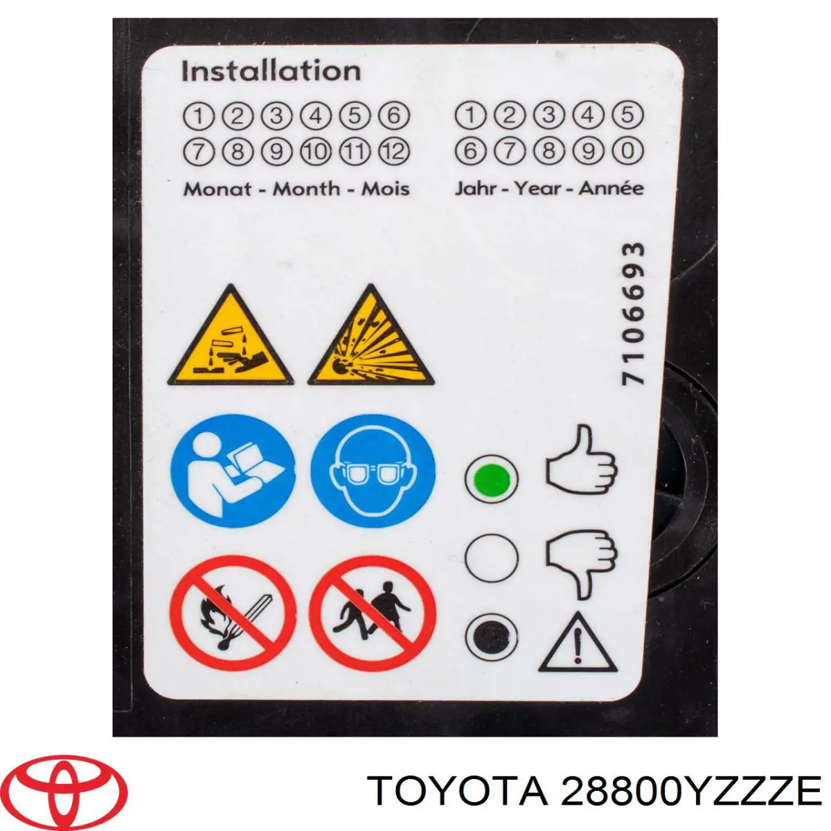 Compre 28800YZZZE Toyota Bateria recarregável (PILHA)