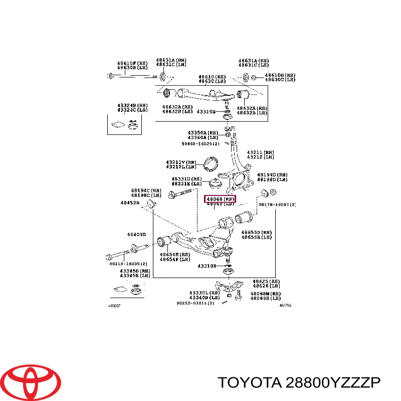 28800YZZZP Toyota Bateria recarregável (PILHA)