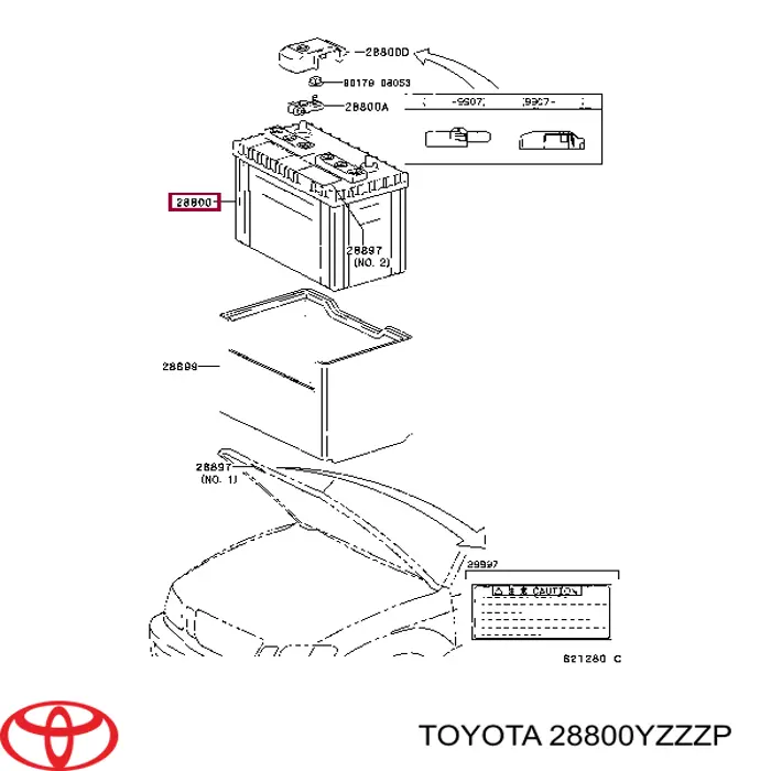Compre 28800YZZZP Toyota Bateria recarregável (PILHA)