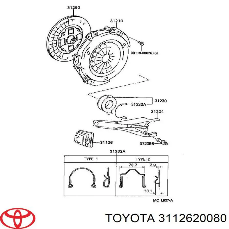 Bota de proteção de forquilha de embraiagem Toyota 3112620080 preço, a partir de 37,09 USD