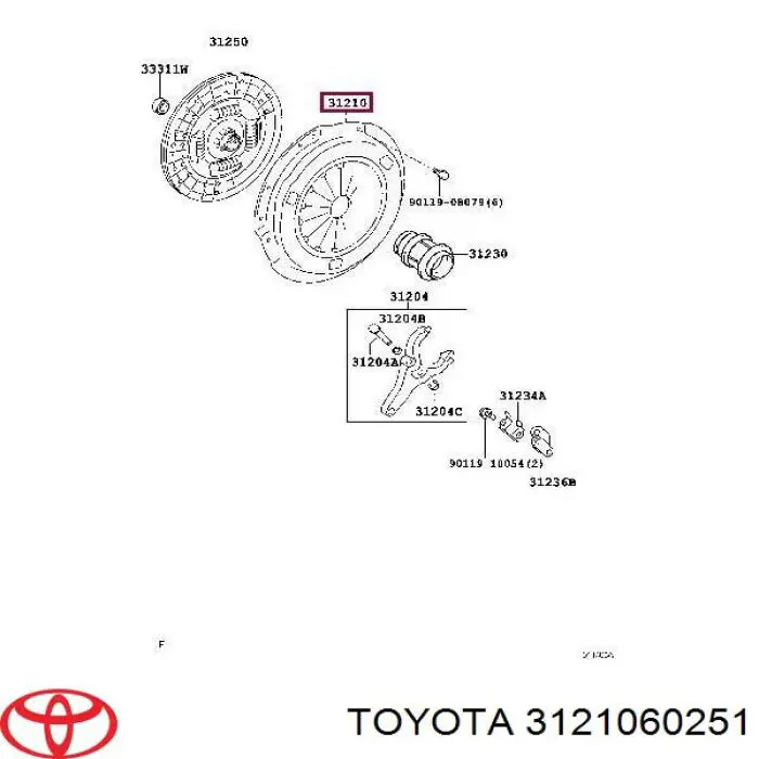 Compre 3121060251 Toyota Cesta de embraiagem