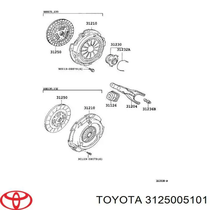 Disco de embraiagem Toyota 3125005101 preço, a partir de 62,05 USD