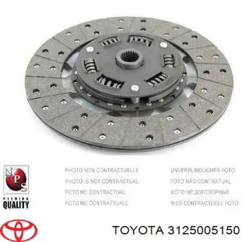 Disco de embraiagem Toyota 3125052130 preço, a partir de 66,96 USD