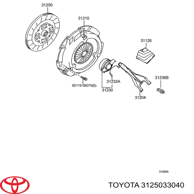 3125033040 Toyota Disco de embraiagem