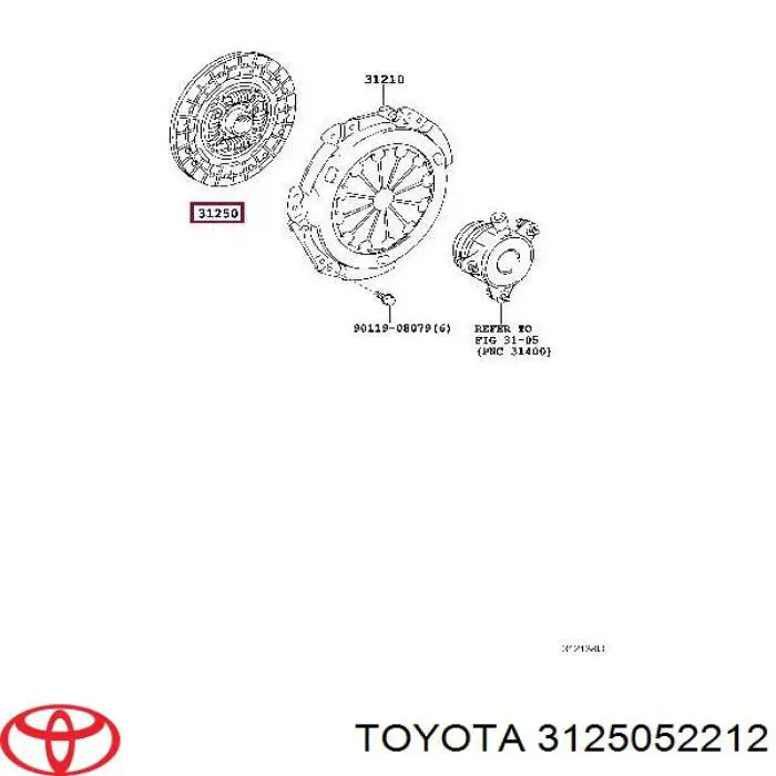 Disco de embraiagem Toyota 3125052120 preço, a partir de 116,14 USD