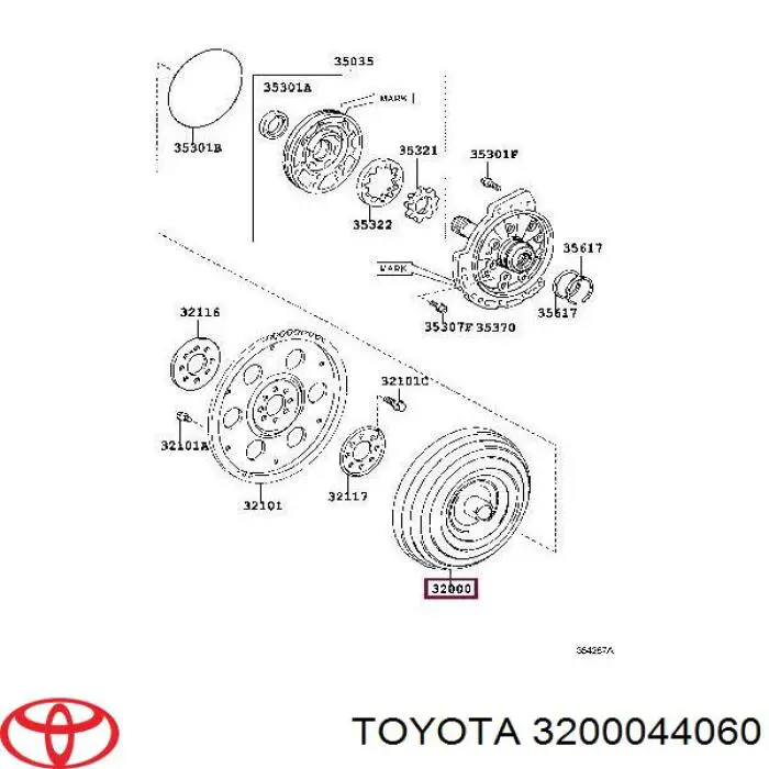 Conversor de binário da Caixa Automática de Mudança Toyota 3200044060 preço, a partir de 2434,86 USD