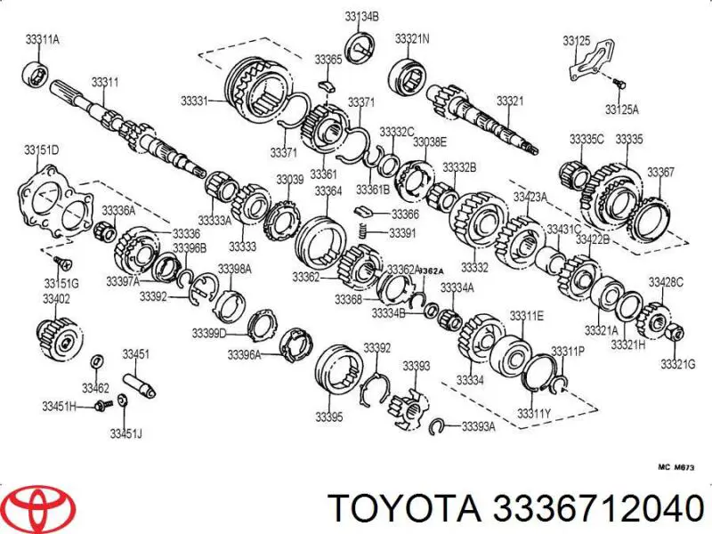 3336712040 Toyota Anel de sincronizador